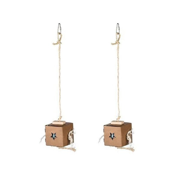 2x Nature Island Trio Shred ‘N’ Find Wood Box Bird Pet Interactive Cage Fun Toy