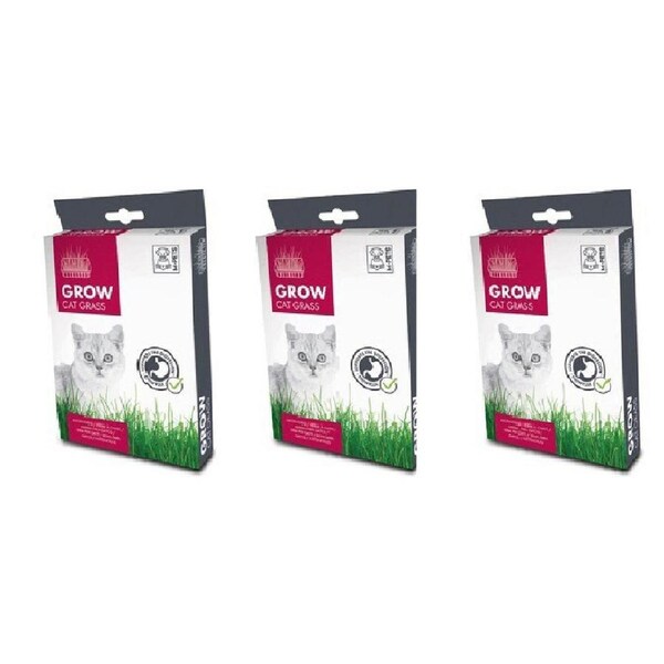 3x M-Pets 70g Grow Cat/Kitten Feline Pet Grass Hydroponic Box Organic Planting