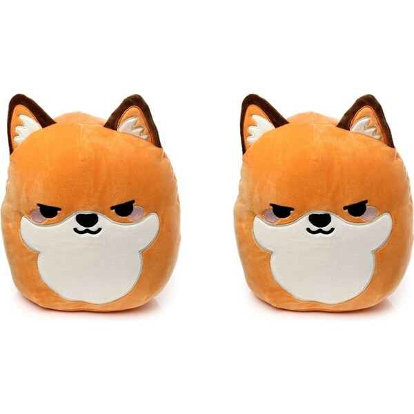 2x Squidglys 24cm Fox Animal Plush Kids/Children Pillow Soft Cuddle Cushion 0m+