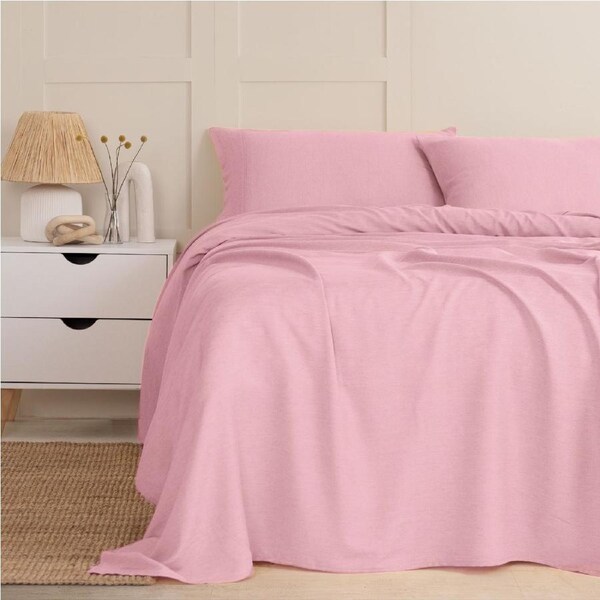 Royal Comfort Linen Sheet Set Premium Bedding Luxury Breathable Ultra Soft Mauve / King