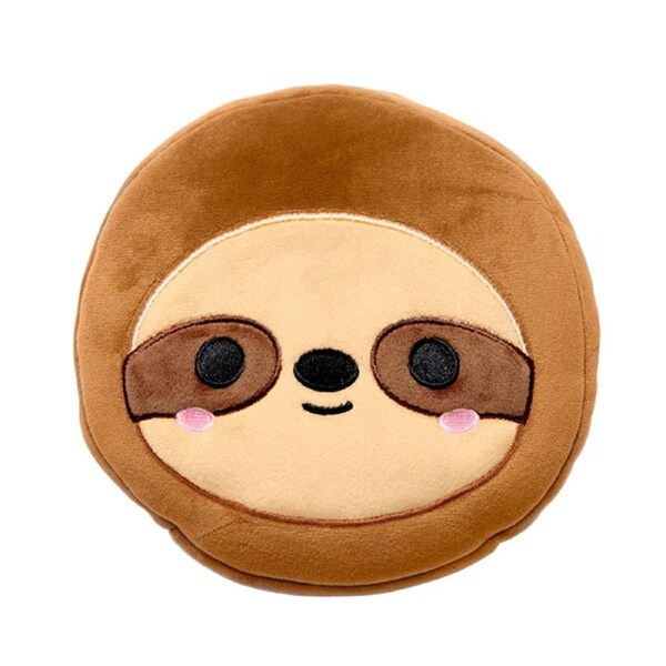 Relaxeazzz 15cm Sloth Travel Pillow w/ Eye Mask 6y+ Kids Cushion Plush