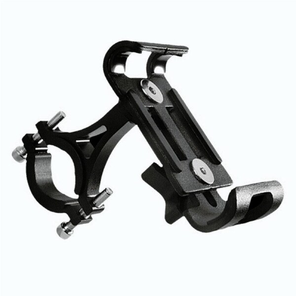 360° Aluminum Bike Bicycle Handlebar Mobile Phone Holder Mount Universal Black