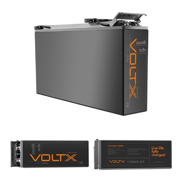 VoltX Slim 12V 200Ah Lithium Battery 2560Wh Camping Caravan RV