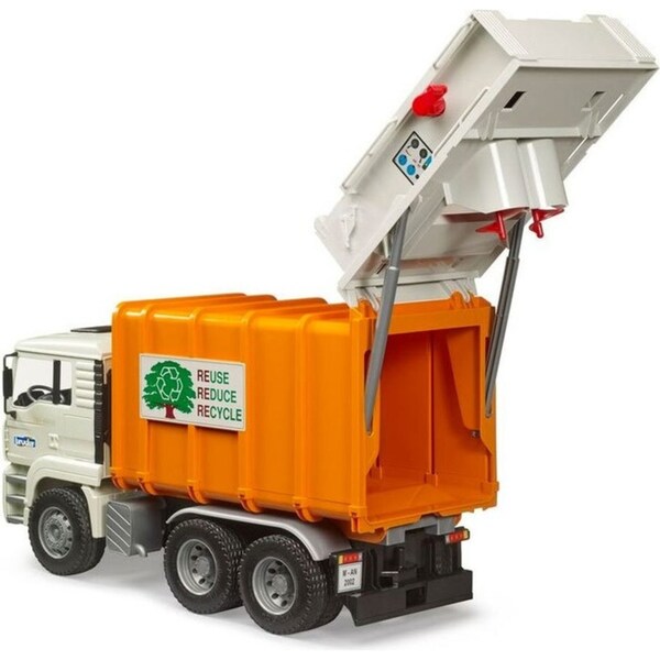 Bruder 1:16 Man Tga Rear Loading Garbage Truck Scale Model Kids Play Toy 3y+