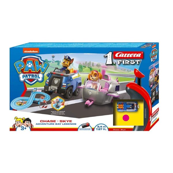 Carrera Paw Patrol Adventure Bay Legends 2.4m Track Slot Car Kids Toy Set 3y+