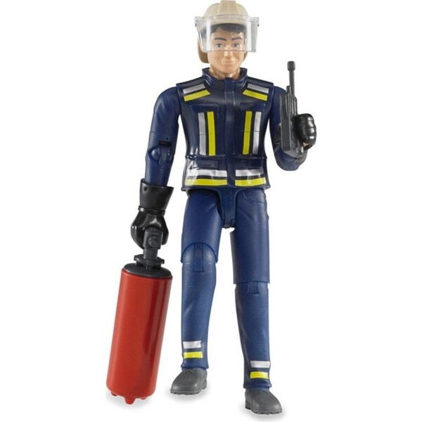 Bruder Fireman With Helmet, Gloves And Accessories Scale Model Kids Toy 3y+