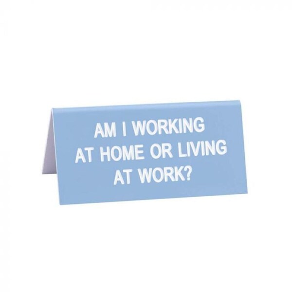 Working At Home Desk Sign Small 9cm