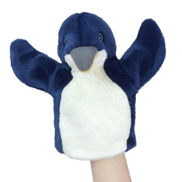 Lil Friends 26cm Penguin Animal Hand Puppet Kids/Children Soft Plush Toy Blue 3+