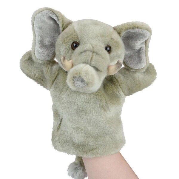 Lil Friends 26cm Elephant Animal Hand Puppet Kids/Children Plush Toy Grey 0m+