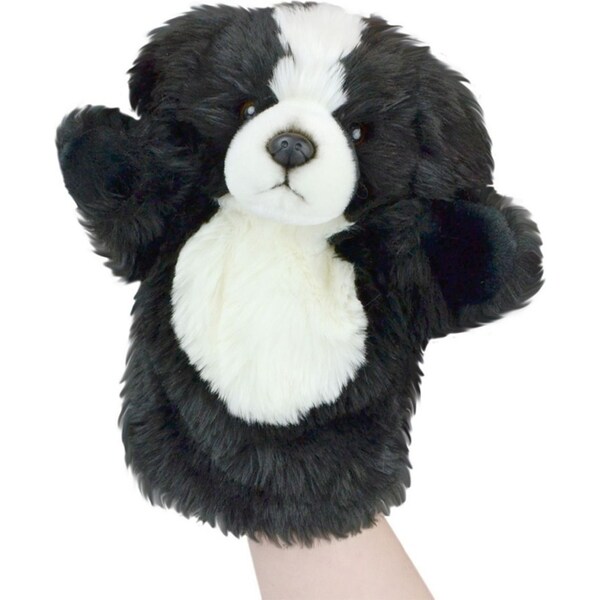 Lil Friends 26cm B Collie Animal Hand Puppet Kids/Children Plush Toy Black 0m+