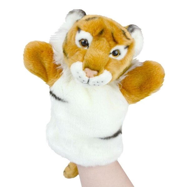Lil Friends 26cm Tiger Animal Hand Puppet Kids/Children Soft Plush Toy Orange 3+