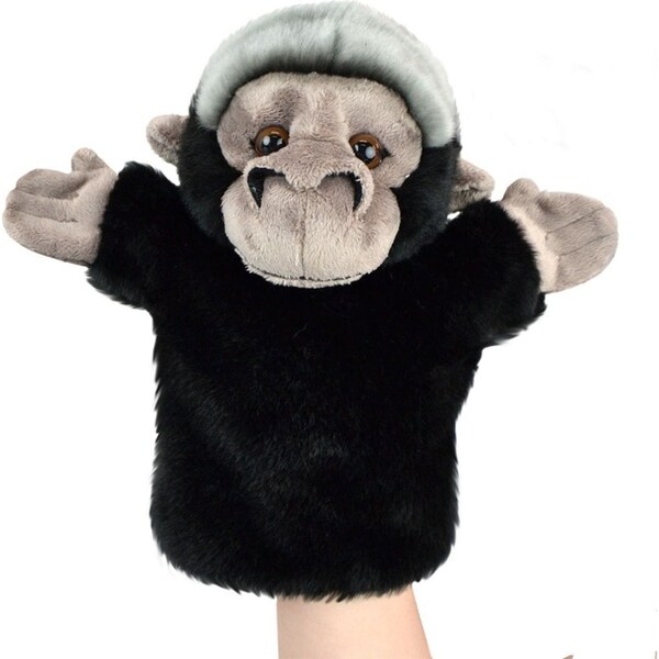Lil Friends 26cm Gorilla Animal Hand Puppet Kids/Children Plush Toy Black 0m+