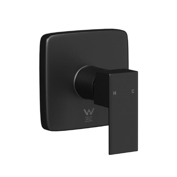 Welba Shower Mixer Tap Bathroom Wall Tapware Brass Tapware Square Black