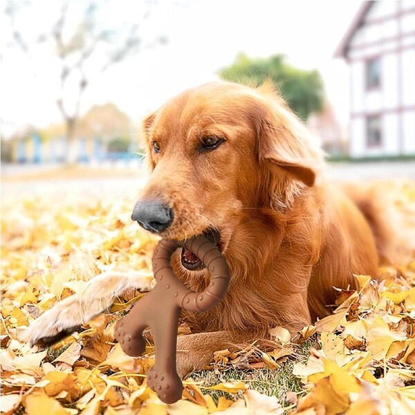 Dog Toys for Aggressive Chewers, Beef Flavor Indestructible Dog Chew Toys for Aggressive Chewers, Tough Dog Chew Toys for Large/Medium/Small Dogs