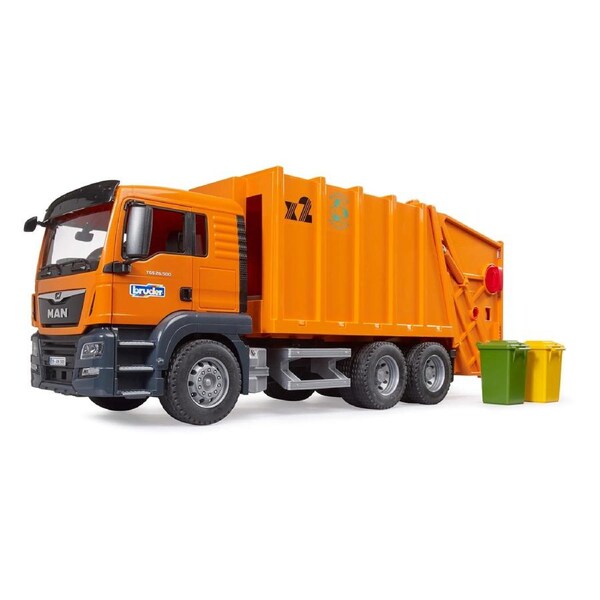 Bruder - 1:16 MAN TGS Rear Loading Garbage Truck Orange