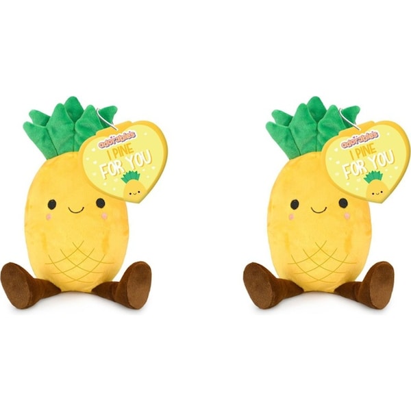 2x Adorables 17cm Pineapple Stuffed Plush Kids/Child Soft Cuddle Hugging Toy 0m+