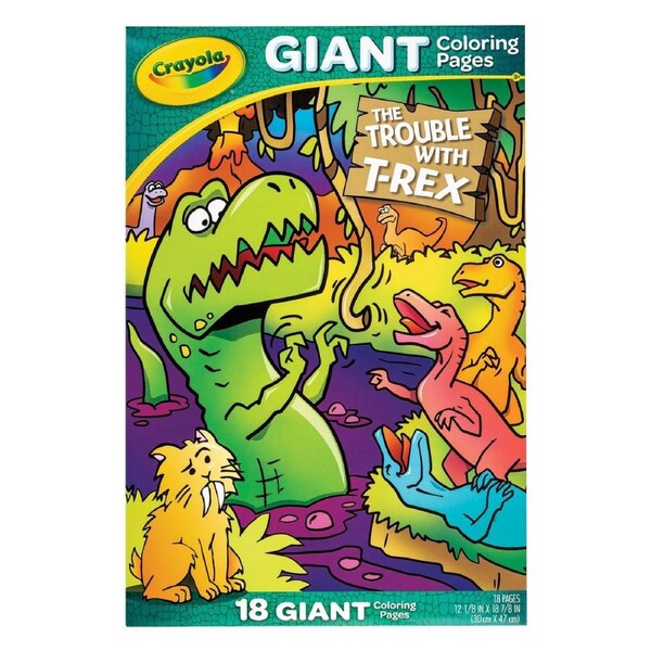 Crayola Giant Colouring Pages - The Trouble With T-Rex