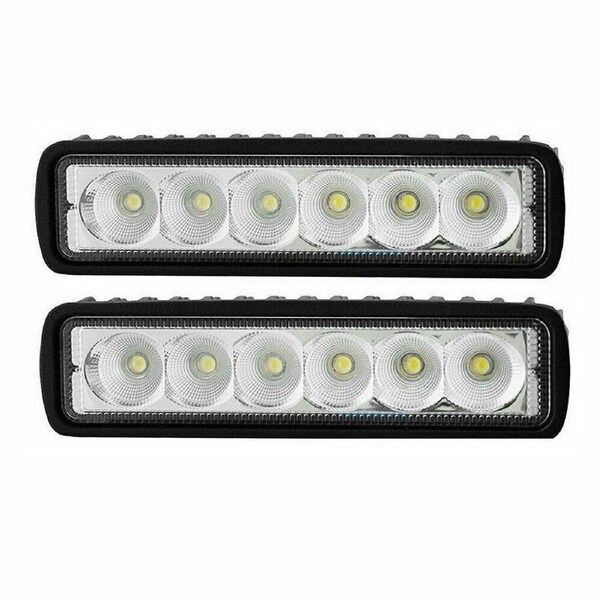 LED Work Light Bar Fog Lights Flood Reverse 4WD Driving - 2pcs