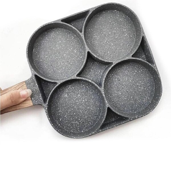 Fried Egg Pancake Burger Pan Non Stick Breakfast Egg Maker Pan Cookwares - 4 Cup