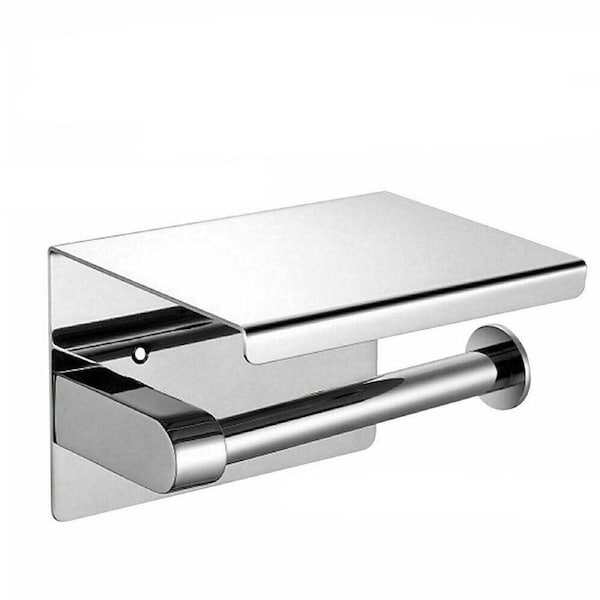 Stainless Steel Toilet Paper Roll Holder Tissue Bath Wall Storage Hooks