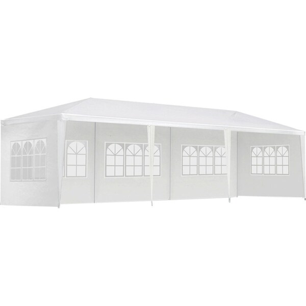 Gazebo Outdoor Marquee Wedding Camping Tent White - 3x9m