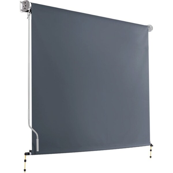 Outdoor Blind Roll Down Retractable Window Shade - 2.4x2.5m