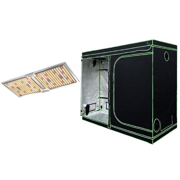 Grow Tent 2200W LED Grow Light Hydroponic Kit System 2.4x1.2x2M