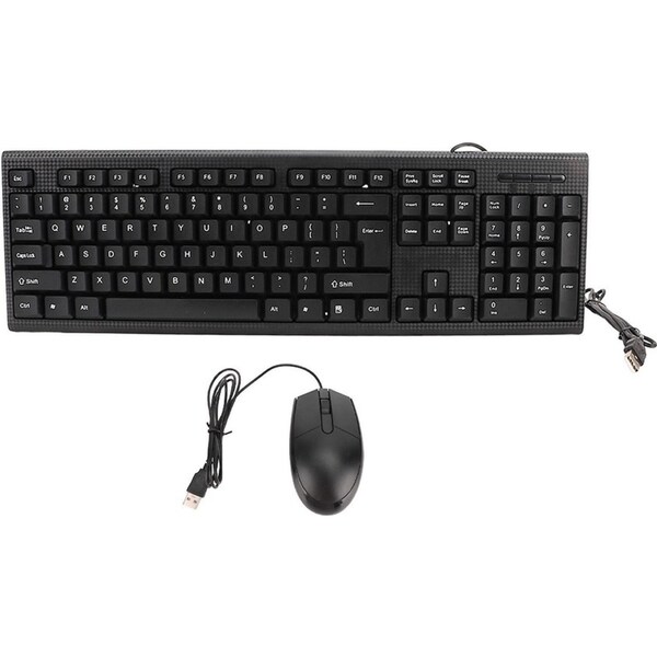 USB Keyboard & Mouse Set Key Board PC Mac Computer for Home Office