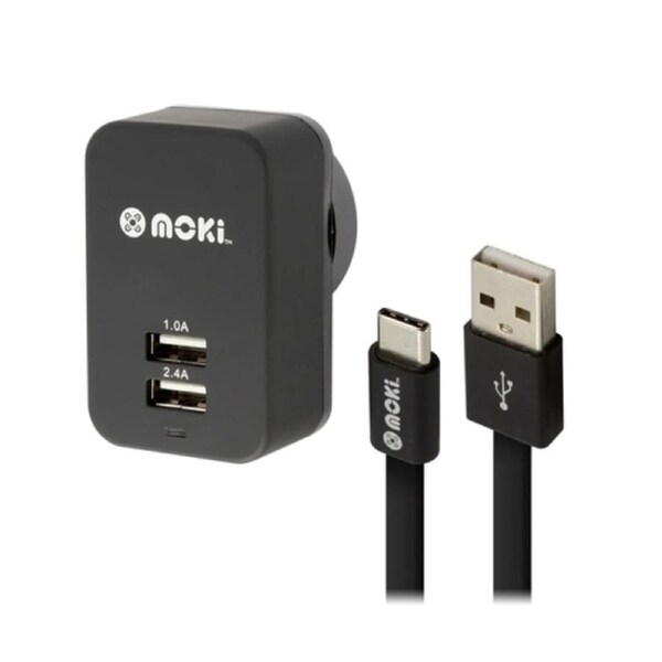 Moki USB-C Cable + Wall Charger Pack