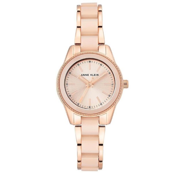 Anne Klein Elegant Rose Gold Steel with Pink Plastic Band Women's Watch - AK3212LPRG