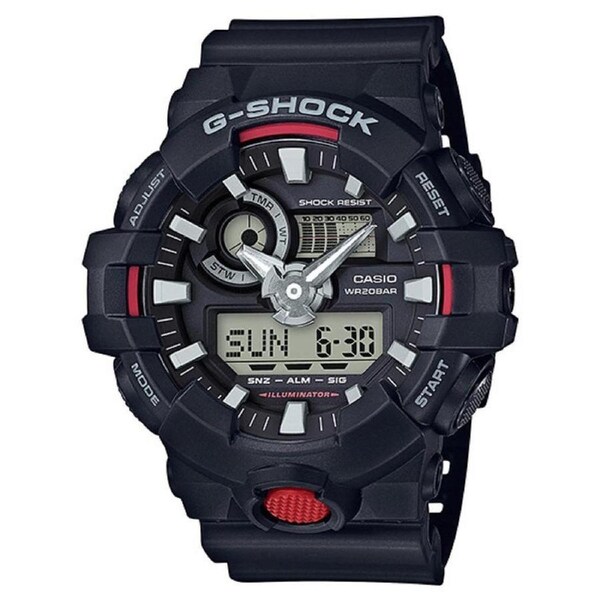 Casio G-SHOCK Black & Red Digital-Analogue Men's Watch - GA700-1A