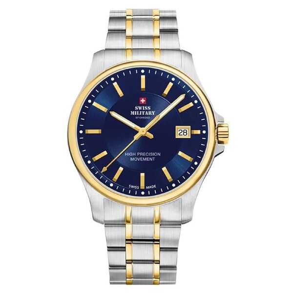 Swiss Military Two-tone Steel Blue Dial Men's Watch - SM30200.06