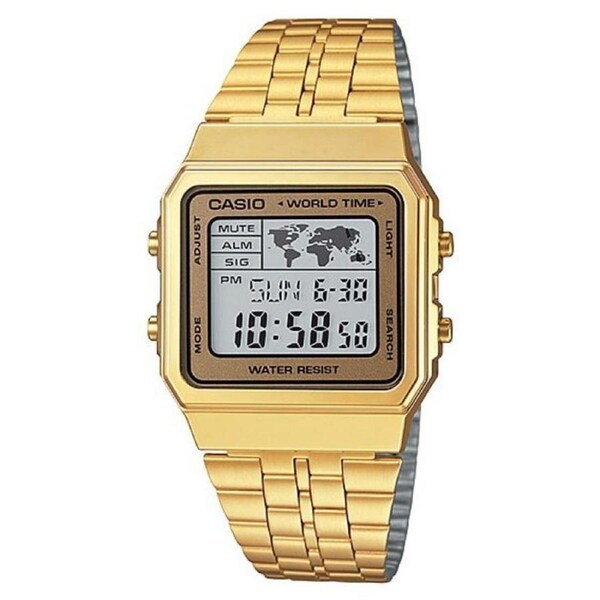 Casio Retro Gold Steel Digital Dial Unisex Watch - A500WGA-9D