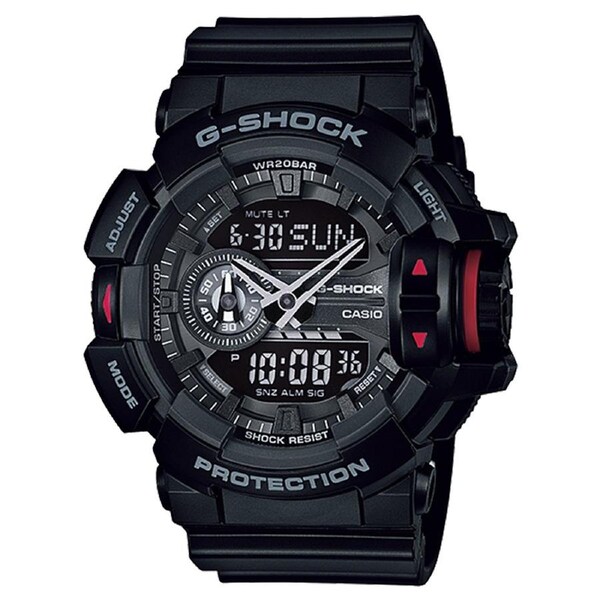 Casio G-SHOCK Black Resin Analog-Digital Men's Watch - GA400-1B