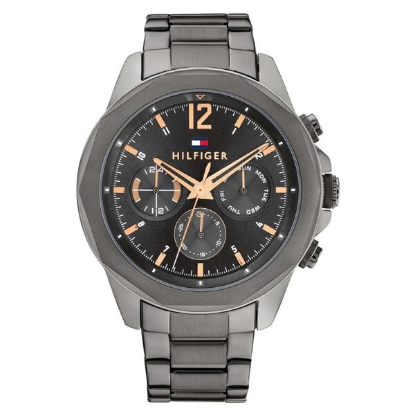 Tommy Hilfiger Grey Steel Dark Grey Dial Multi-function Men's Watch - 1792061