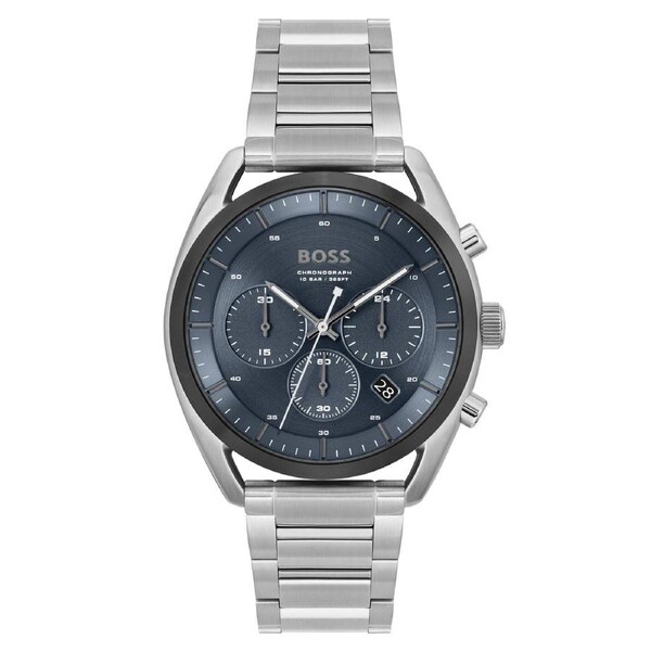 BOSS by Hugo Boss Silver Steel Blue Dial Chronograph Men's Watch - 1514093