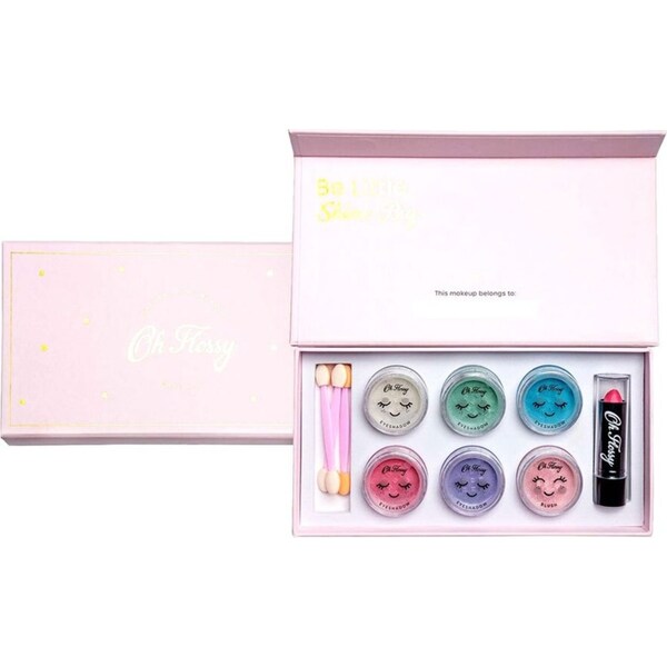 10pc Oh Flossy Deluxe Eyeshadow/Blush/Lipstick Makeup/Cosmetic Box Set 3y+