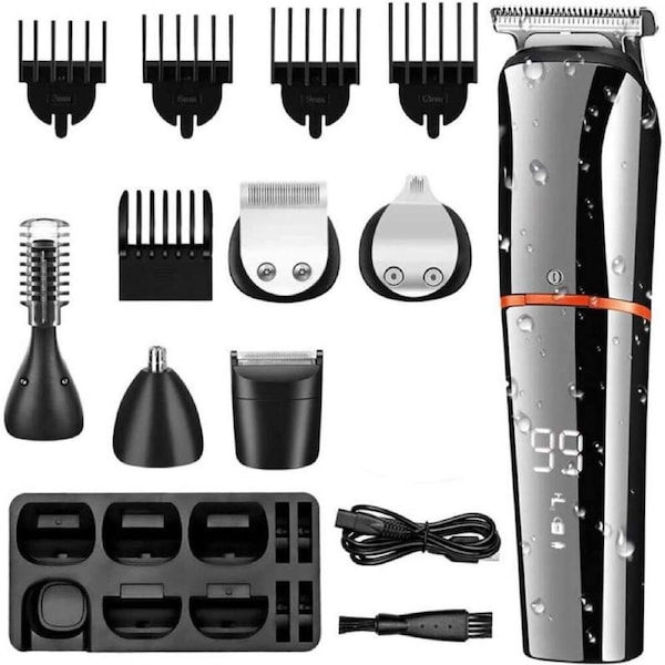 6 In 1 Multifunctional Electric Hair Clipper Tousle Trimmer Beard Rechargeable Epilator