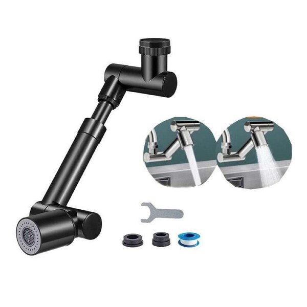 OZNALA Rotat Universal Spray Arm Tap 1440 Swivel Extension Robotic Faucet Extende