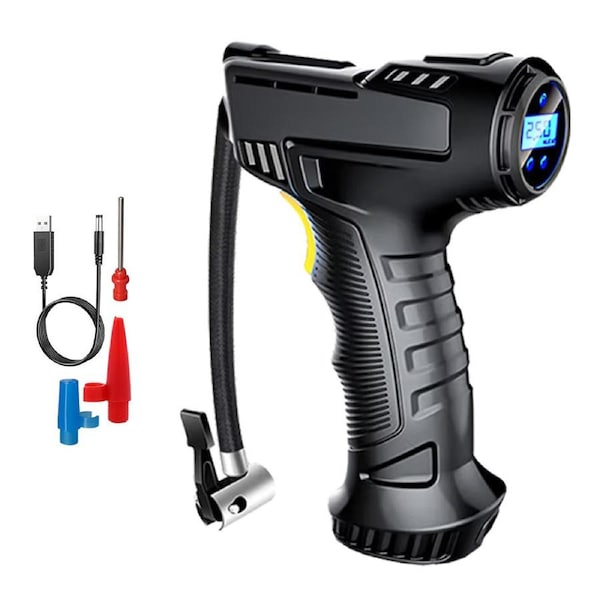 OZNALA LCD Digital Handheld Automatic Cordless Tyre Inflator Air Car Compressor Pump