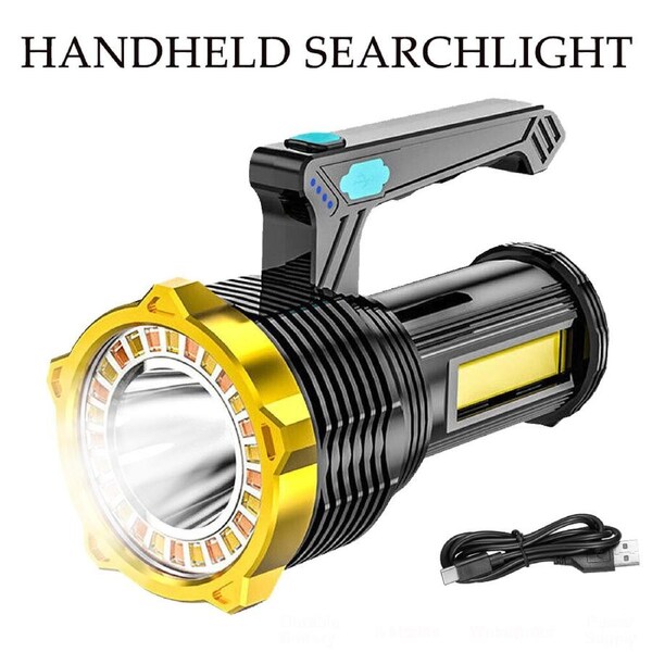 OZNALA 2200000LM Searchlight LED Flashlight High Powered Torch USB Rechargeable Lamp Super Bright