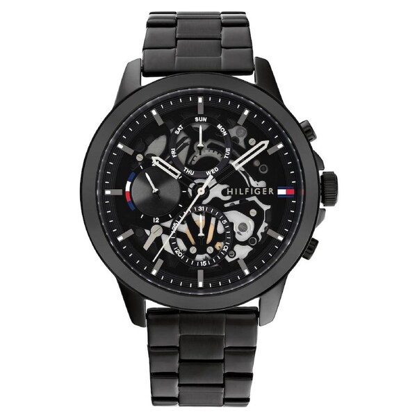 Tommy Hilfiger Black Steel Men's Multi-function Watch - 1710478