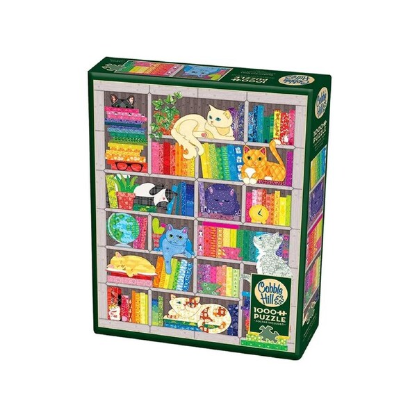 Cobble Hill 1000pc Rainbow Cat Quilt Jigsaw Puzzle