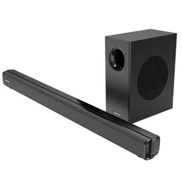 Monster Soundbar 2.1 Channel 80-Watt with Wireless Subwoofer