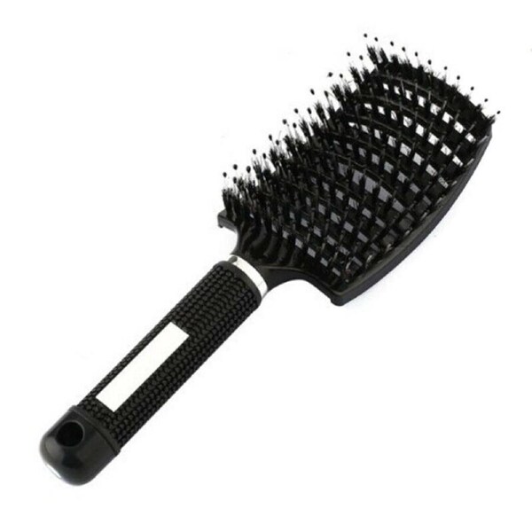 Detangling Hairbrush Nylon & Bristle Hair Women Scalp Massage Comb Brush BLACK