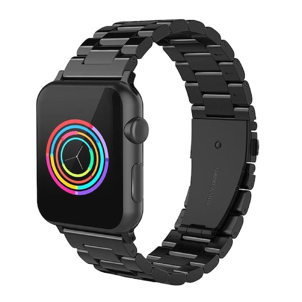 ZUSLAB Apple Watch 9 Stainless Steel Metal Band (45mm) - Black
