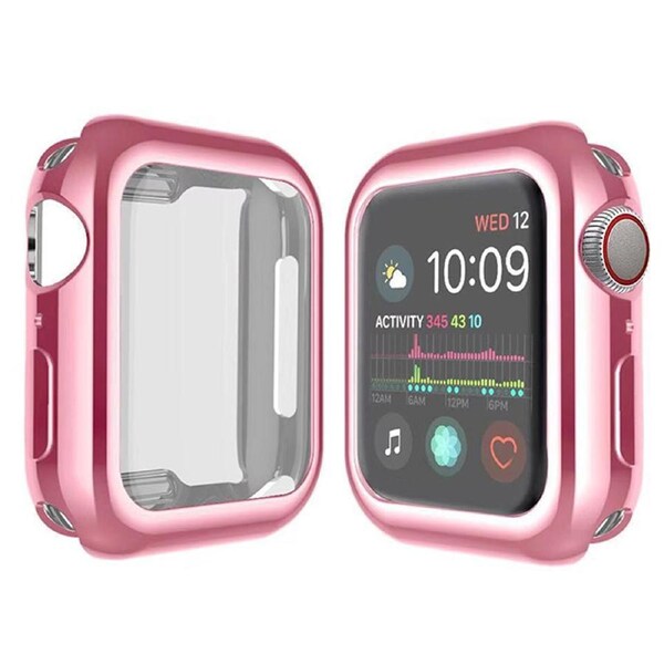 ZUSLAB Apple Watch 9 41mm Case, Protective Soft Slim Cover with Build-in Screen Protector for Series 9 - Rose Gold