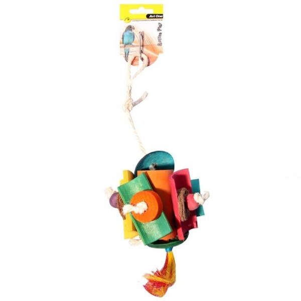 Wooden Blocks with Beads 35cm Bird Toy by Avi One