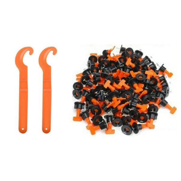 Tile Leveling System Clips Levelling Spacer Tiling Tool Floor Wall 50pcs + 2 Wrenches