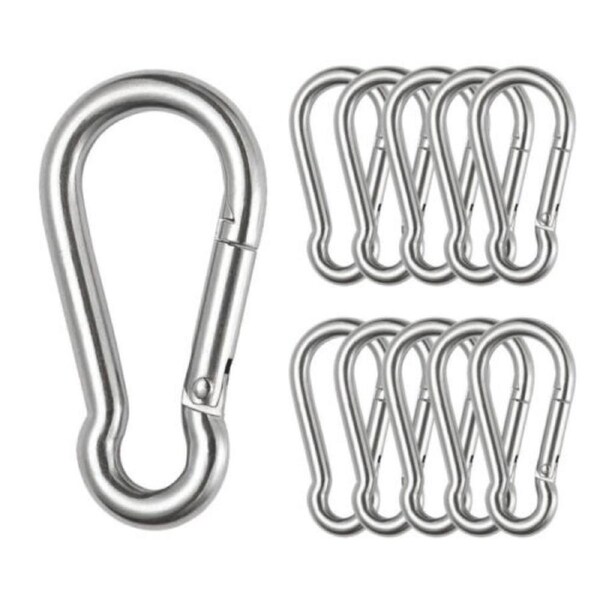 10pcs Snap Hook Carabiner Ring Clip for Camping